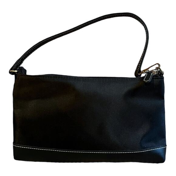 ROBERTA DI CAMERINO Mini Black Tote Nylon Italy Single Strap Zip Closure - Picture 2 of 10